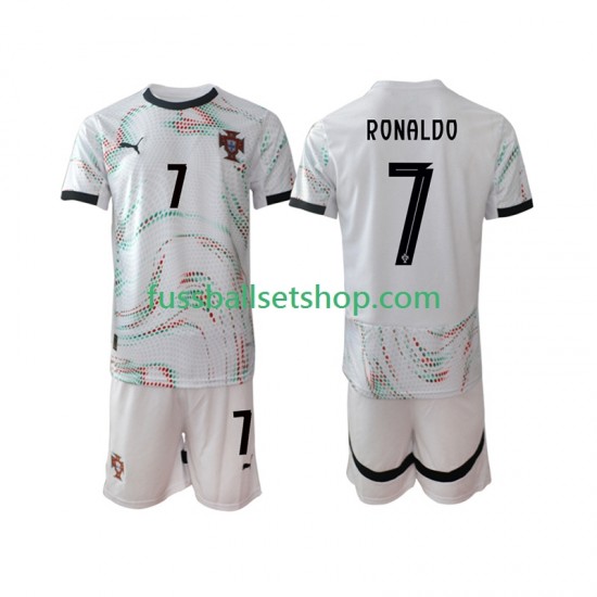 Günstige Fußball Trikotsatz Portugal Cristiano Ronaldo 7 Kinder Auswärtstrikot 2025 Kurzarm