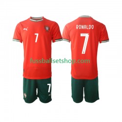 Günstige Fußball Trikotsatz Portugal Cristiano Ronaldo 7 Kinder Heimtrikot 2025 Kurzarm
