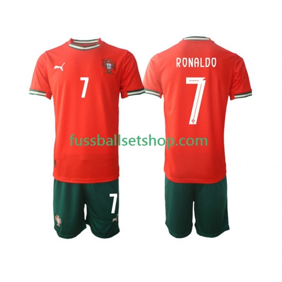 Günstige Fußball Trikotsatz Portugal Cristiano Ronaldo 7 Kinder Heimtrikot 2025 Kurzarm