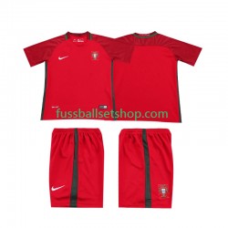 Günstige Fußball Trikotsatz Portugal 2016 Retro Kinder Heimtrikot Kurzarm