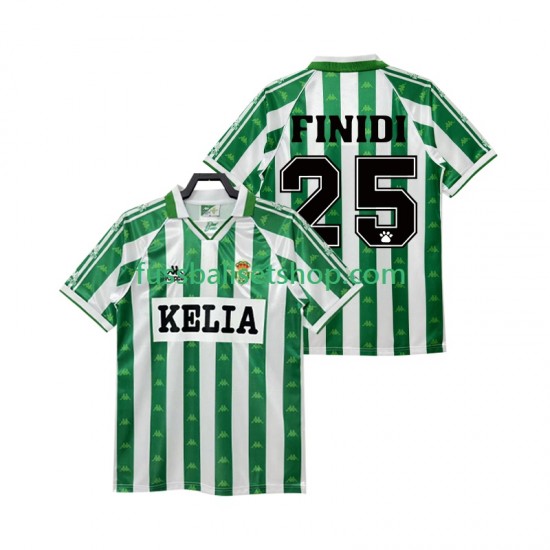 Günstige Fußball Trikotsatz Betis Sevilla FINIDI 25 1995 1996 Retro Herren Heimtrikot Kurzarm