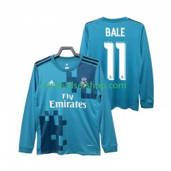 Günstige Fußball Trikotsatz Real Madrid BALE 11 2017 2018 Retro Herren Ausweichtrikot Langarm
