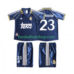 Günstige Fußball Trikotsatz Real Madrid BECERHAM 23 Retro Kinder Ausweichtrikot 1998 1999 Kurzarm