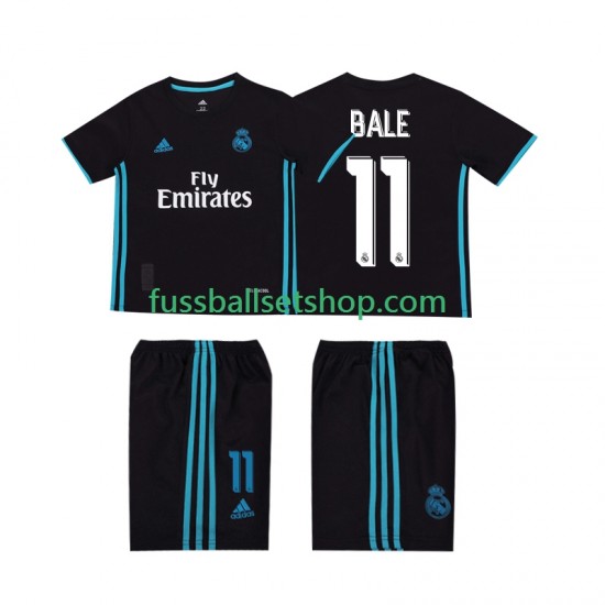 Günstige Fußball Trikotsatz Real Madrid Bale 11 2017 2018 Retro Kinder Auswärtstrikot Kurzarm