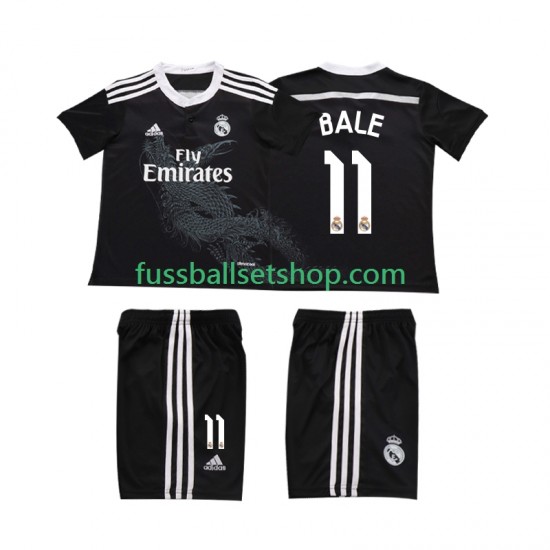 Günstige Fußball Trikotsatz Real Madrid Bale 11 2014 Retro Kinder Ausweichtrikot Kurzarm
