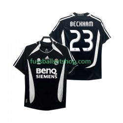 Günstige Fußball Trikotsatz Real Madrid Beckham 23 2007 Retro Herren Ausweichtrikot 2006 Kurzarm