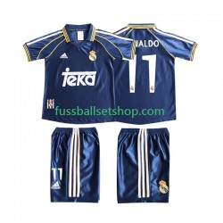 Günstige Fußball Trikotsatz Real Madrid Cristiano Ronaldo 11 Retro Kinder Ausweichtrikot 1998 1999 Kurzarm