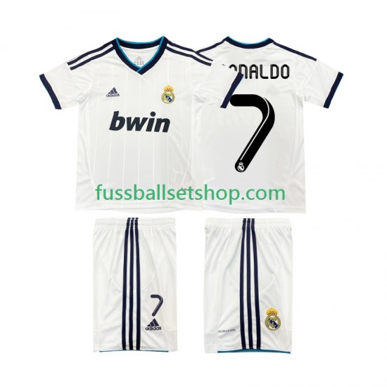 Günstige Fußball Trikotsatz Real Madrid Cristiano Ronaldo 7 2012 2013 Retro Kinder Heimtrikot Kurzarm