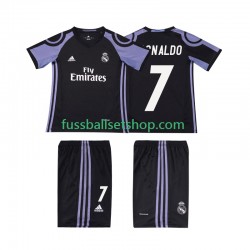 Günstige Fußball Trikotsatz Real Madrid Cristiano Ronaldo 7 2016 2017 Retro Kinder Ausweichtrikot Kurzarm