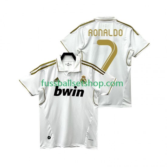 Günstige Fußball Trikotsatz Real Madrid Cristiano Ronaldo 7 2012 Retro Herren Heimtrikot 2011 Kurzarm