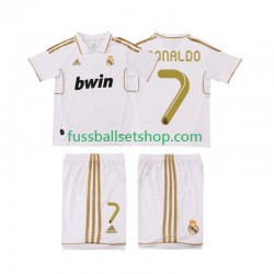 Günstige Fußball Trikotsatz Real Madrid Cristiano Ronaldo 7 2012 Retro Kinder Heimtrikot 2011 Kurzarm
