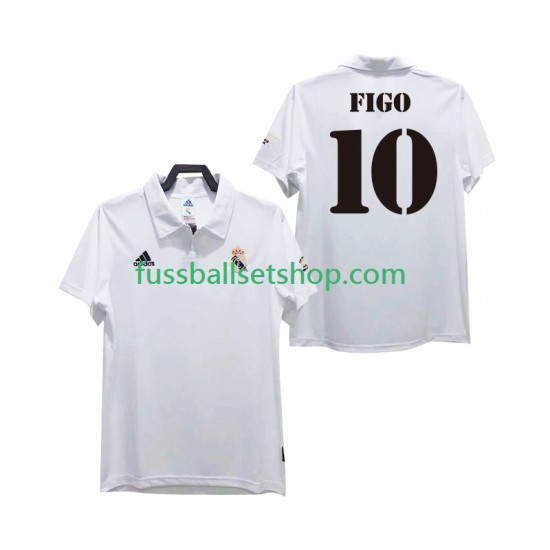 Günstige Fußball Trikotsatz Real Madrid FIGO 10 2003 Retro Herren Heimtrikot 2002 Kurzarm