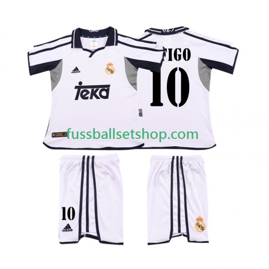 Günstige Fußball Trikotsatz Real Madrid FIGO 10 2001 Retro Kinder Heimtrikot 2002 Kurzarm