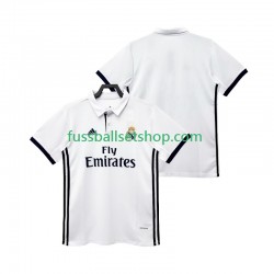 Günstige Fußball Trikotsatz Real Madrid 2017 2018 Retro Herren Heimtrikot Kurzarm