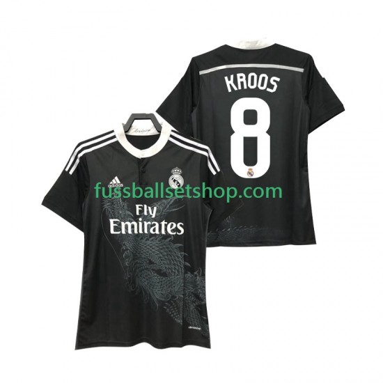 Günstige Fußball Trikotsatz Real Madrid KROOS 8 2014 2015 Retro Herren Auswärtstrikot Kurzarm