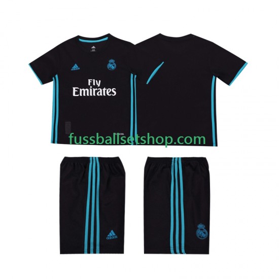 Günstige Fußball Trikotsatz Real Madrid 2017 2018 Retro Kinder Auswärtstrikot Kurzarm
