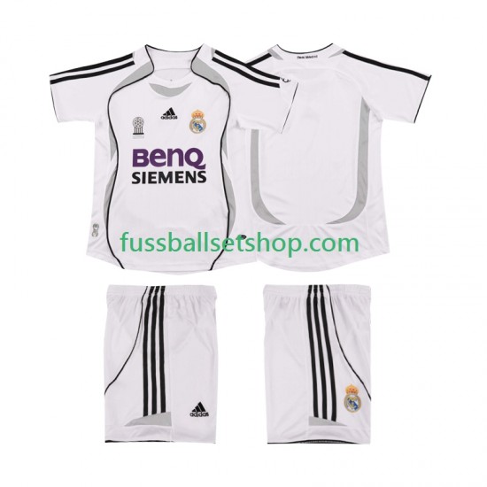 Günstige Fußball Trikotsatz Real Madrid 2007 Retro Kinder Heimtrikot 2006 Kurzarm