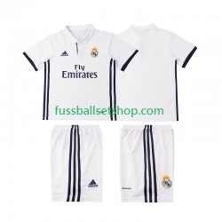 Günstige Fußball Trikotsatz Real Madrid 2016 2017 Retro Kinder Heimtrikot Kurzarm