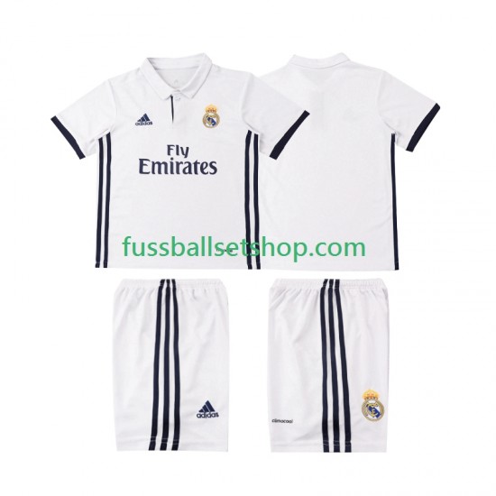 Günstige Fußball Trikotsatz Real Madrid 2016 2017 Retro Kinder Heimtrikot Kurzarm