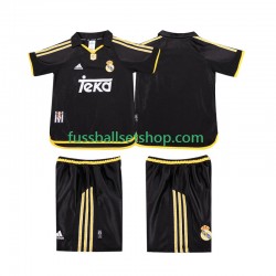 Günstige Fußball Trikotsatz Real Madrid 2001 Retro Kinder Auswärtstrikot 1999 Kurzarm