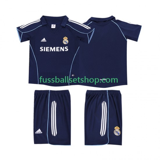 Günstige Fußball Trikotsatz Real Madrid 2005 Retro Kinder Auswärtstrikot 2006 Kurzarm