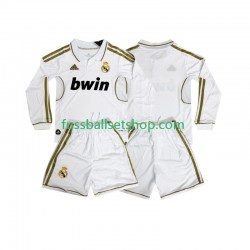 Günstige Fußball Trikotsatz Real Madrid 2012 Retro Kinder Heimtrikot 2011 Langarm
