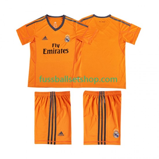 Günstige Fußball Trikotsatz Real Madrid 2013 2014 Retro Kinder Ausweichtrikot Kurzarm