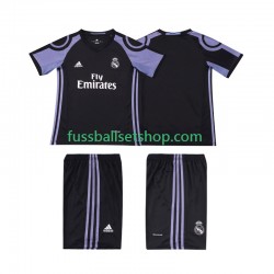 Günstige Fußball Trikotsatz Real Madrid 2016 2017 Retro Kinder Ausweichtrikot Kurzarm