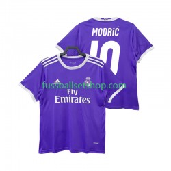 Günstige Fußball Trikotsatz Real Madrid Modrić LUCA 10 2016 2017 Retro Herren Auswärtstrikot Kurzarm