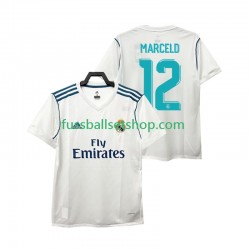 Günstige Fußball Trikotsatz Real Madrid MARCELD 12 2017 2018 Retro Herren Heimtrikot Kurzarm
