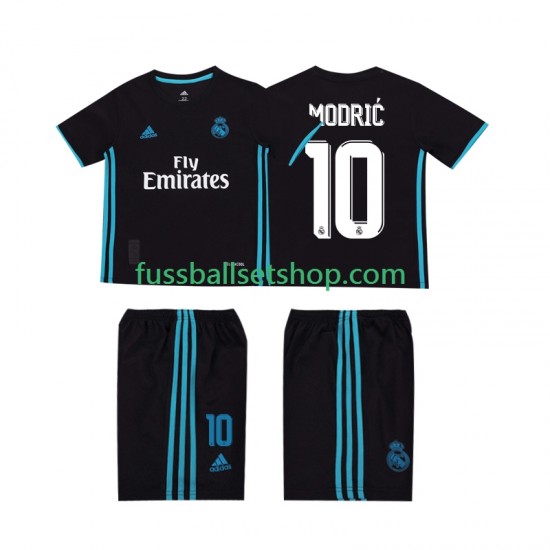 Günstige Fußball Trikotsatz Real Madrid Modrić 10 2017 2018 Retro Kinder Auswärtstrikot Kurzarm