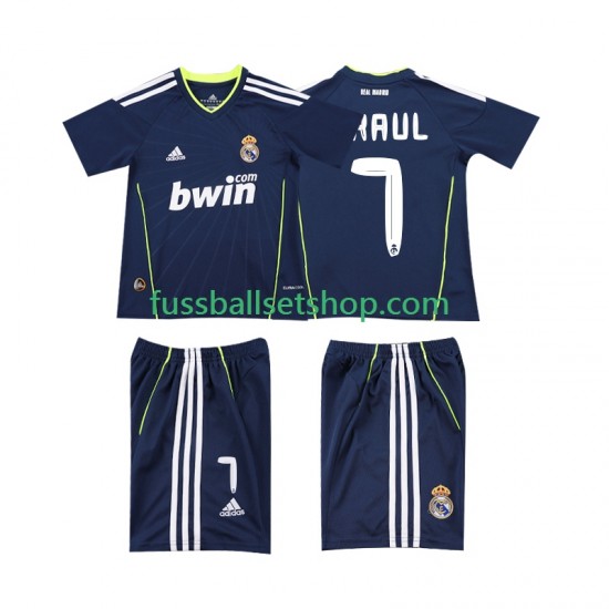 Günstige Fußball Trikotsatz Real Madrid PAUL 7 Retro Kinder Auswärtstrikot 2011 2010 Kurzarm