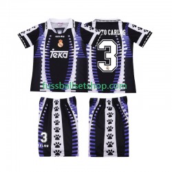 Günstige Fußball Trikotsatz Real Madrid ROBERTO CARLOS 3 1997 Retro Kinder Ausweichtrikot 1998 Kurzarm