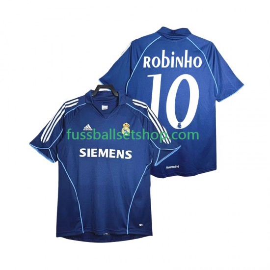 Günstige Fußball Trikotsatz Real Madrid ROBINHO 10 2005 Retro Herren Auswärtstrikot 2006 Kurzarm