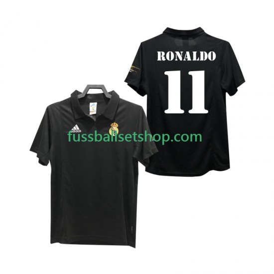 Günstige Fußball Trikotsatz Real Madrid RONALDO 11 2003 Retro Herren Auswärtstrikot 2002 Kurzarm