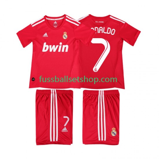 Günstige Fußball Trikotsatz Real Madrid RONALDO 7 2012 Retro Kinder Ausweichtrikot 2011 Kurzarm