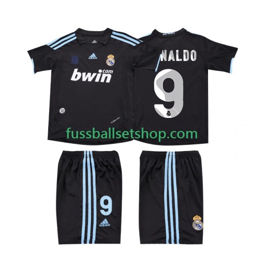 Günstige Fußball Trikotsatz Real Madrid RONALDO 9 2009 Retro Kinder Auswärtstrikot 2010 Kurzarm