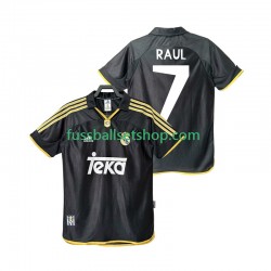 Günstige Fußball Trikotsatz Real Madrid Raul 7 2001 Retro Herren Auswärtstrikot 1999 Kurzarm