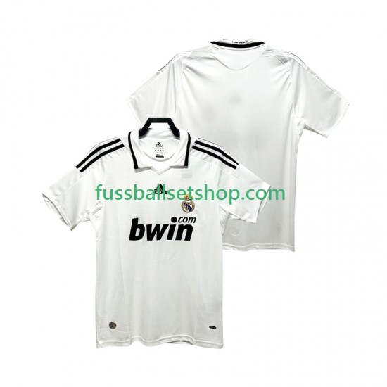 Günstige Fußball Trikotsatz Real Madrid 2009 Retro Herren Heimtrikot 2008 Kurzarm