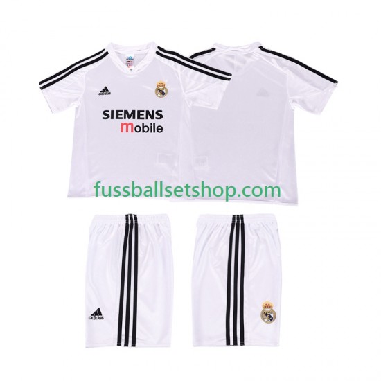 Günstige Fußball Trikotsatz Real Madrid 2004 5 Retro Kinder Heimtrikot 2002 Kurzarm