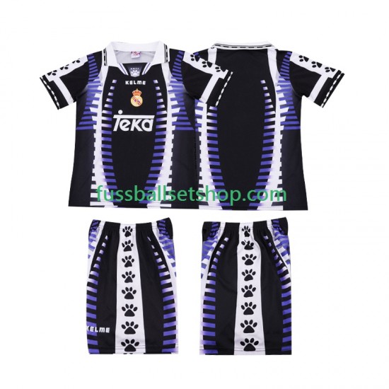 Günstige Fußball Trikotsatz Real Madrid 1997 Retro Kinder Ausweichtrikot 1998 Kurzarm