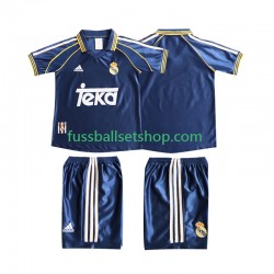 Günstige Fußball Trikotsatz Real Madrid Retro Kinder Ausweichtrikot 1998 1999 Kurzarm