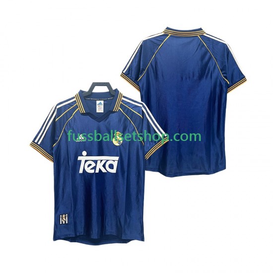 Günstige Fußball Trikotsatz Real Madrid 2000 Retro Herren Ausweichtrikot 1998 Kurzarm