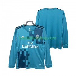 Günstige Fußball Trikotsatz Real Madrid 2017 2018 Retro Herren Ausweichtrikot Langarm