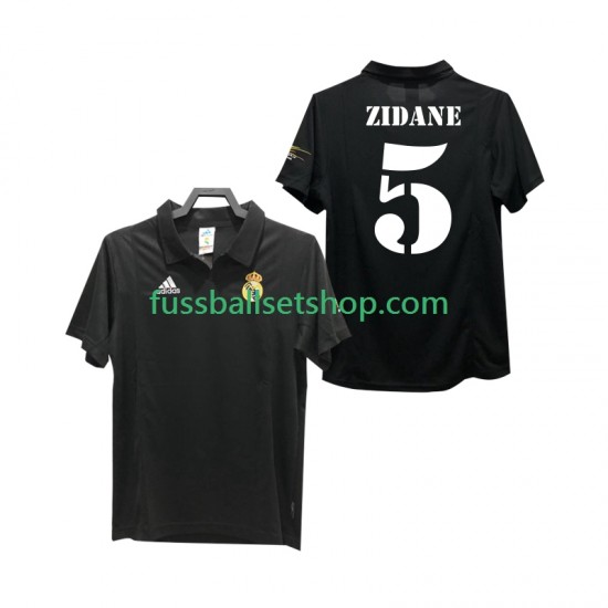 Günstige Fußball Trikotsatz Real Madrid ZIDANE 5 2003 Retro Herren Auswärtstrikot 2002 Kurzarm