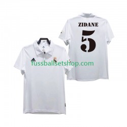Günstige Fußball Trikotsatz Real Madrid ZIDANE 5 2003 Retro Herren Heimtrikot 2002 Kurzarm