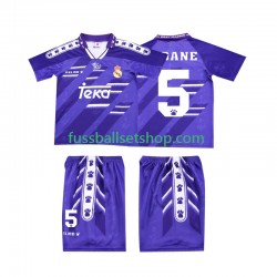 Günstige Fußball Trikotsatz Real Madrid ZIDANE 5 1996 Retro Kinder Auswärtstrikot 1994 Kurzarm