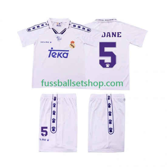 Günstige Fußball Trikotsatz Real Madrid ZIDANE 5 1996 Retro Kinder Heimtrikot 1994 Kurzarm