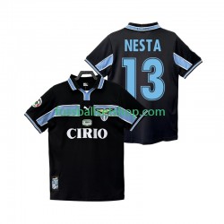 Günstige Fußball Trikotsatz Lazio Rom NESTA 13 Retro Herren Auswärtstrikot 1998 1999 Kurzarm