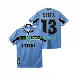 Günstige Fußball Trikotsatz Lazio Rom NESTA 13 Retro Herren Heimtrikot 1998 1999 Kurzarm